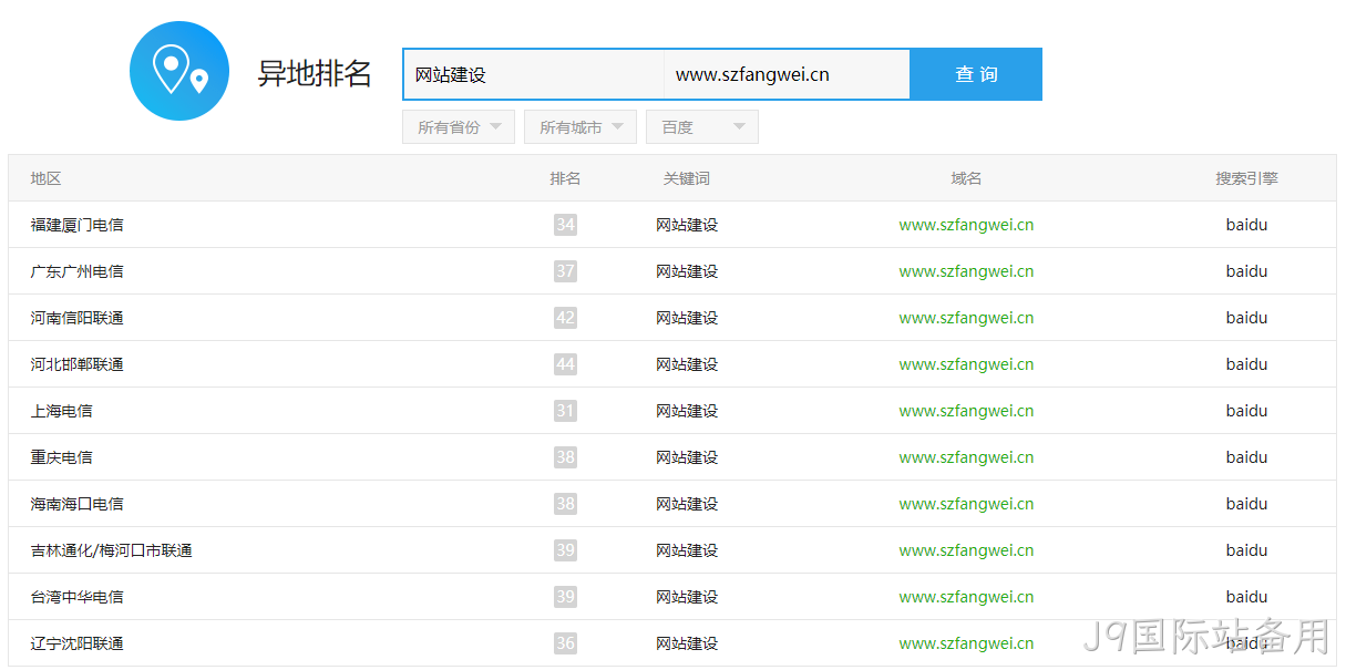 网站建设异地查询