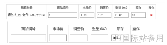 商品规格